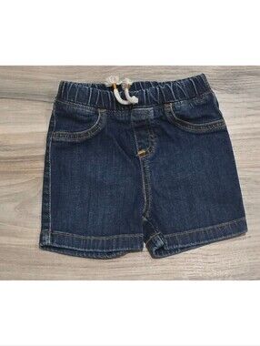 Jumping Beans Boys Denim Shorts Size 18 Months Dark Wash Stretch Pull-On Style